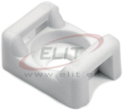 Saddle Tie Mount TM-3S8, L21.9xW15.9 ø4.5, max tie 7.6mm, -40..85°C, Polyamide 6.6, UL94 V2, 100stk/pck, natural