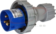 Industrial Plug, 1P+N+E 16A 415VAC, IP67, MaxPro, blau