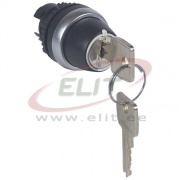 Selector Switch Osmoz, head| key (455) handle ^0·«1 (0-45°), ø22.5mm, IP66/69K IK05, black