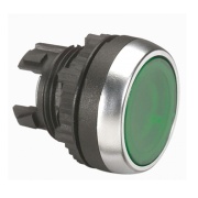 Drucktaster Osmoz, Kopf| beleuchteter, ø22.5mm, Metalllünette, IP66/69K IK05, Legrand, grün