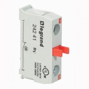 Contact Block Osmoz, 1NC 10A 600VAC, 2x 2.5mm², Schraubklemme, mount on control station base, Legrand