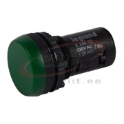 Pilot Light Osmoz, LED, ø22.5mm, 230VAC, IP66/69K IK05, green