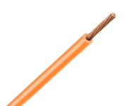 Draht H05V-K, 0.75mm² 300/500V -40..70°C, 100m/pck, orange