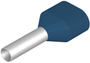 Twin Wire-End Ferrule w. Collar Ct 025013 w, 2x2.5x13mm, 250pcs/pck, blue