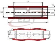 Butt Connector Ver 1.25 r, insulated, 0.5..1.5mm² 600V, L26mm, -25..75°C, PVC, copper, 100stk/pck, rot