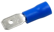 Tab Con mh 6.3 b, insulated, 1.5..2.5mm² 300V, 0.8x6.3mm| 638, -25..75°C, PVC ^brass, 100pcs/pck, blue