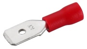 Tab Con mh 2.8 r, insulated, 0.5..1.5mm² 300V, 0.8x2.8mm| 288, -25..75°C, PVC, brass, 100stk/pck, rot