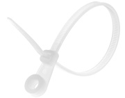 Kabelbinder mit Schrauböse 370/4.8 NA, 22.2kg, Polyamid 6.6, -40..85°C, UL94 V-2, UL, Lloyd’s, 100stk/pck, natur