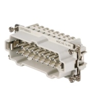 Einsatz HDC HE 16 MS, Stift, Baugröße 6, 16P 16A 500V, Schraubanschluss