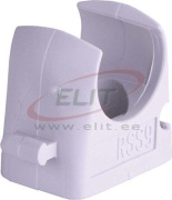 Clip Pipe Clamp M25, for metric pipes, to be lined up, high impact resisting PP, HF, mounting: screw/ impact plug M6/ rail C20, 100pcs/pck