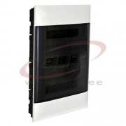 FM Distribution Box Practibox S, 3x 18M, 90A 230/400VAC, PEN 35+35| 1.5..25mm², 436x615x103, IP40 IK07 cl.II, white with smoked transparent door, Legrand