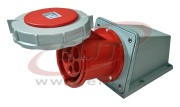 SM Industrial Socket, 3P+N+E 125A 415VAC, IP67, MaxPro, rot