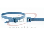 Detektierbare Kabelbinder HACCP, 370/7.6, 43.5kg, PA6.6 (NDT), kleine Metallteile, -40..85°C, HF, SF, Lebensmittel-, Pharma-, Chemieindustrie, 100stk/pck, blau