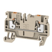 Durchgangs-Reihenklemme A2C 2.5, 1 Stock, 2.5mm² 24A 800V, push-in, Weidmüller, dunkelbeige