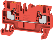Durchgangs-Reihenklemme A2C 2.5 RD, 1 Stock, 2.5mm² 24A 800V, push-in, rot