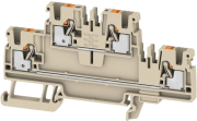 Feed-through Terminal A2T 2.5, 2-tier, 2.5mm² 24A 800V, push-in, beige