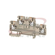 Durchgangs-Reihenklemme A2T 2.5, 2 Stock, 2.5mm² 24A 800V, push-in, Weidmüller, dunkelbeige