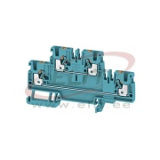 Durchgangs-Reihenklemme A2T 2.5 BL, 2 Stock, 2.5mm² 24A 800V, push-in, Weidmüller, blau