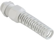 Cable Gland Syntec M12x1.5, anti-kink nozzle, ø2.5..6.5mm, wrench 15mm, thread 6mm, -30..100°C, PA6 ^CR, incl. O-ring, HF, CE/UL/VDE, IP68, light grey