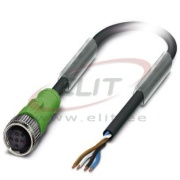 Sensor-/Aktor-Kabel SAC-4P-1.5-PUR/M12FS, M12 4polig Buchse », 4A 250VAC/DC, -25..90°C, L1.5m PUR-kabel, IP68, Phoenix, schwarz