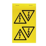 Device Marker Symbolpack 50x50x50 B/DR, Triangle Lightning Flash, self-adhesive, -45..80°C, 4ea/1pc| 10pc/1pck, Weidmüller, gelb-schwarz