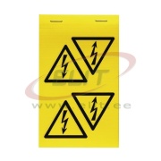 Device Marker Symbolpack 75x75x75 B/DR, Triangle Lightning Flash, self-adhesive, -45..80°C, 4ea/1pc| 10pc/1pck, Weidmüller, gelb-schwarz