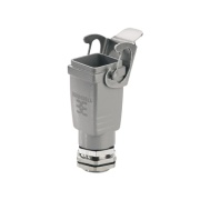 Base HDC 04A ELU 1M20G, size 1, side-locking clamp on lower side, diecast aluminium, -40..125°C, screw mount, M20, IP65, Weidmüller