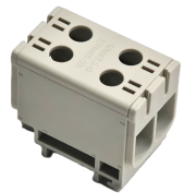 Universal Tapping Block Al/Cu TBA, 1P (4holes) 2.5-50mm² 290/320A 1000VAC/1500VDC, 35mm DIN-rail, Koral, green
