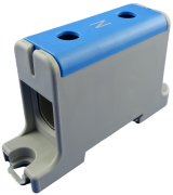 Universal Terminal Block Al/Cu UK95/1N, 1P (2holes) 16-95mm² 220/245A 1000VAC/ 1500VDC, Hex6 10N 6..25mm² ^20Nm 35..95mm², TS35 ^panel mount, blue