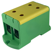 1914135 « Tapping Terminal Block Al/Cu UK240/2PE, 1P (4poles) 35-240mm² 760/850A 1000VAC/ 1500VDC, Hex8 26Nm 35..120mm²/ 46Nm 150..240mm², panel mount, MaxPro, yegr