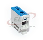 Universal Terminal Block Al/Cu UK35/1N, 1P (2holes) 2.5-35mm² 120/135A 1000VAC/ 1500VDC, Hex4 3Nm 2.5..16mm² ^6Nm 25..35mm², TS35, blue