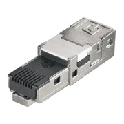 Plug RJ45 Insert IE-PI-RJ45-FH, TIA-568A/ EIA/TIA T568 B/ ProfiNet, Cat.6A / Class EA, zinc diecast