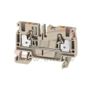Feed-through Terminal A2C 4, 1-tier, 4mm² 32A 800V, push-in, Weidmüller, beige