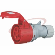 Mobile Industrial Socket, 3P+N+E 16A 415VAC, IP44, MaxPro, rot