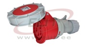 Mobile Industrial Socket, 3P+N+E 32A 415VAC, IP67, MaxPro, rot