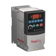 VF Drive PowerFlex4, 0.37kW 2.3A 1x240VAC, LED display, fixed digital keypad, EMC, RS485, Rahmen A, Allen-Bradley