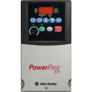 VF Drive PowerFlex40, 0.4kW 2.3A 240VAC, aux. 3A 30VDC/240VAC, integral keypad, LED, RS485, Rahmen B, Allen-Bradley