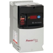 VF Drive PowerFlex40P, 0.75kW 2.3A 3x480VAC, aux. 1NO 3A 30VDC/125V/240VAC, integral keypad, LED display, RS485, Rahmen B, Allen-Bradley