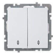 Switch Touran, mech.| 2x 2way, 10A 250VAC, flush mount, weiß