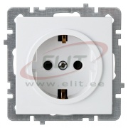 Socket Touran, mech.| 2P+E Schuko, 16A 250VAC, flush mount, white