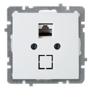 Fassung Touran, mech.| RJ45 cat.5e, flush mount, weiß