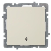 Switch Touran, mech.| 2way, 10A 250VAC, flush mount, dunkelbeige