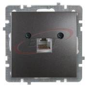 Fassung Touran, mech.| RJ45 cat.5e, flush mount, Nilson, anthracite