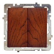 Switch Touran, mech.| 2x 1way, 10A 250VAC, flush mount, cherry