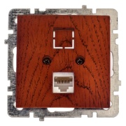 Fassung Touran, mech.| RJ45 cat.6, flush mount, Nilson, cherry