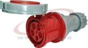 Mobile Industrial Socket, 3P+N+E 125A 415VAC, IP67, MaxPro, rot