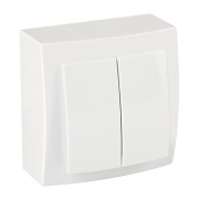 SM Switch Themis, 2x 1way, 10A 250VAC, weiß