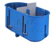 Junction Box P2x60D, 2x 60|ø68x63 w. screws, cavity wall, HF, Simet, blau