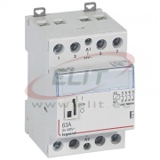 Installationsschütz CX³, 4NO 63A 400VAC, vc 24VAC, mit Handschalter, 3M, TS35, Legrand