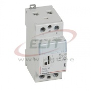 Installationsschütz CX³, 2NO 63A 250VAC, vc 230VAC Brummfrei, mit Handschalter, 2M, TS35